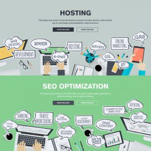 D89D692F Set Of Flat Design Banners For Hosting And Seo Scaled