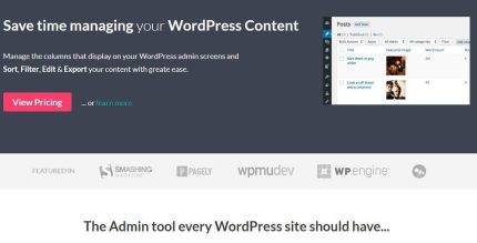 Admin Columns Pro WordPress