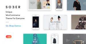 Sober V3.0.1 Minimalist Shopping Wordpress Ecommerce Theme