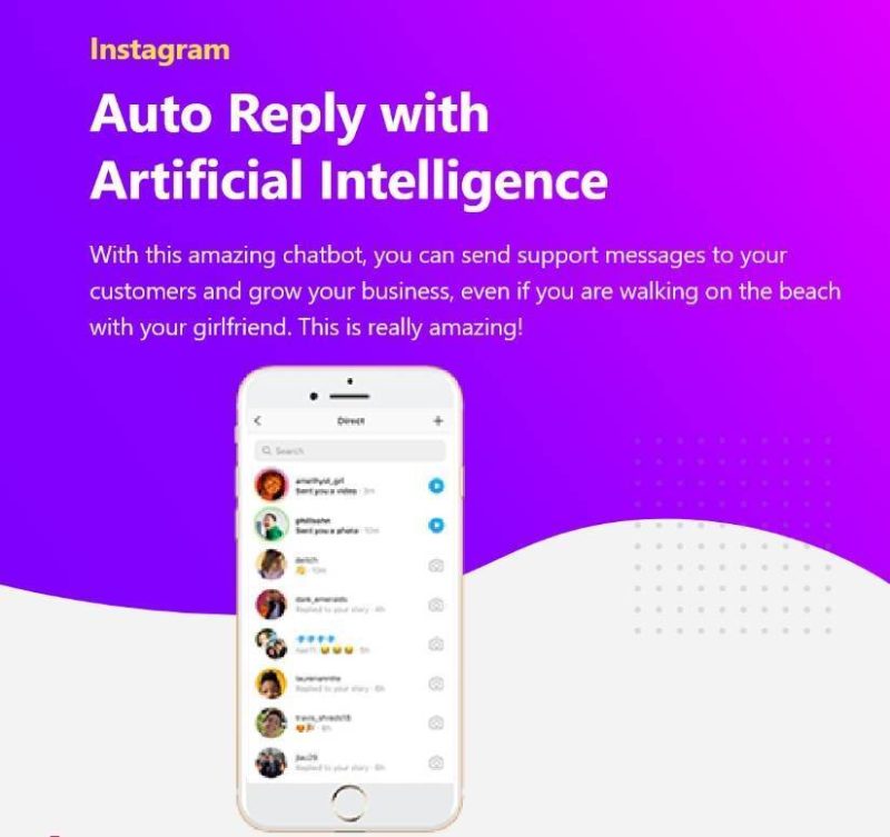 Instagram Auto Reply with Artificial Intelligence v1.0
