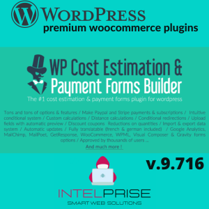 WP Cost Estimation & Payment Forms Builder v9.716 WordPress Pricing Calculator
