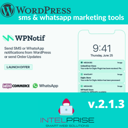 WPNotif 2.1.3 WordPress SMS & WhatsApp Bulk Messaging Tool