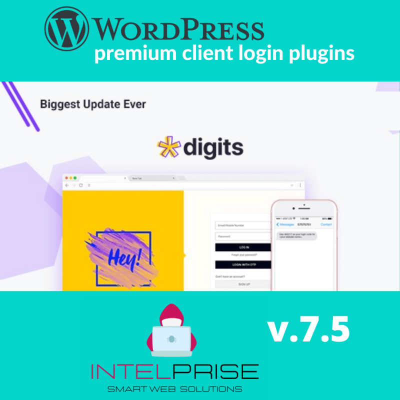 Digits v.7.5 and Addons WordPress Mobile Number Signup and Login