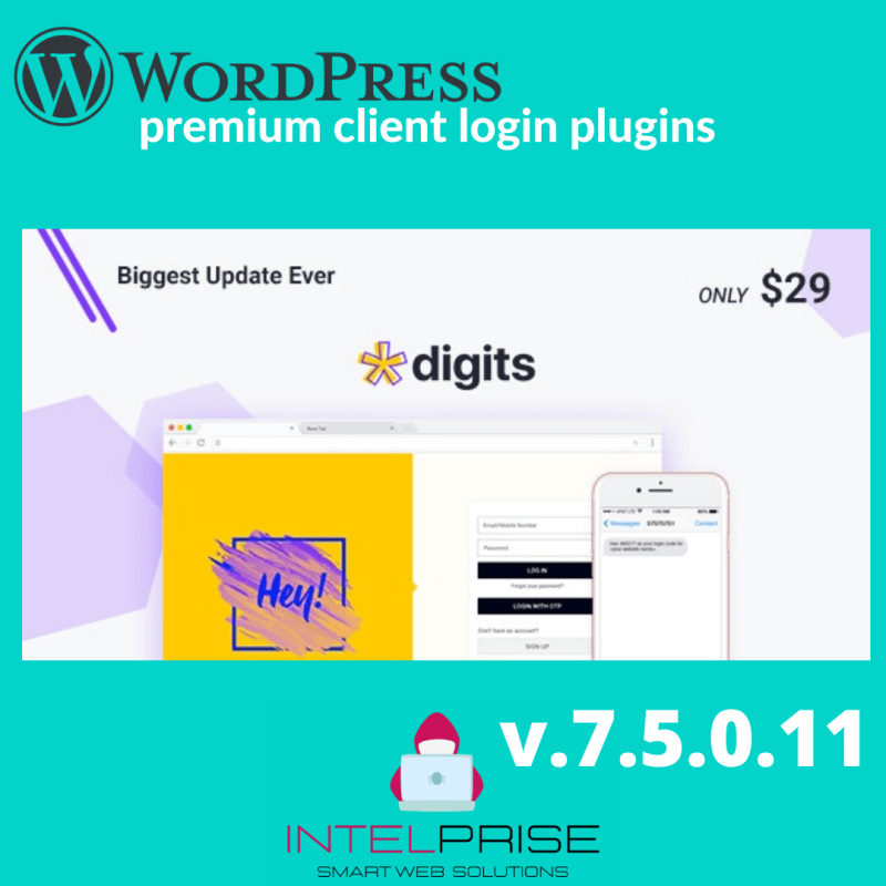 Digits v.7.5.0.11 Addons for WordPress Mobile Number Signup and Login