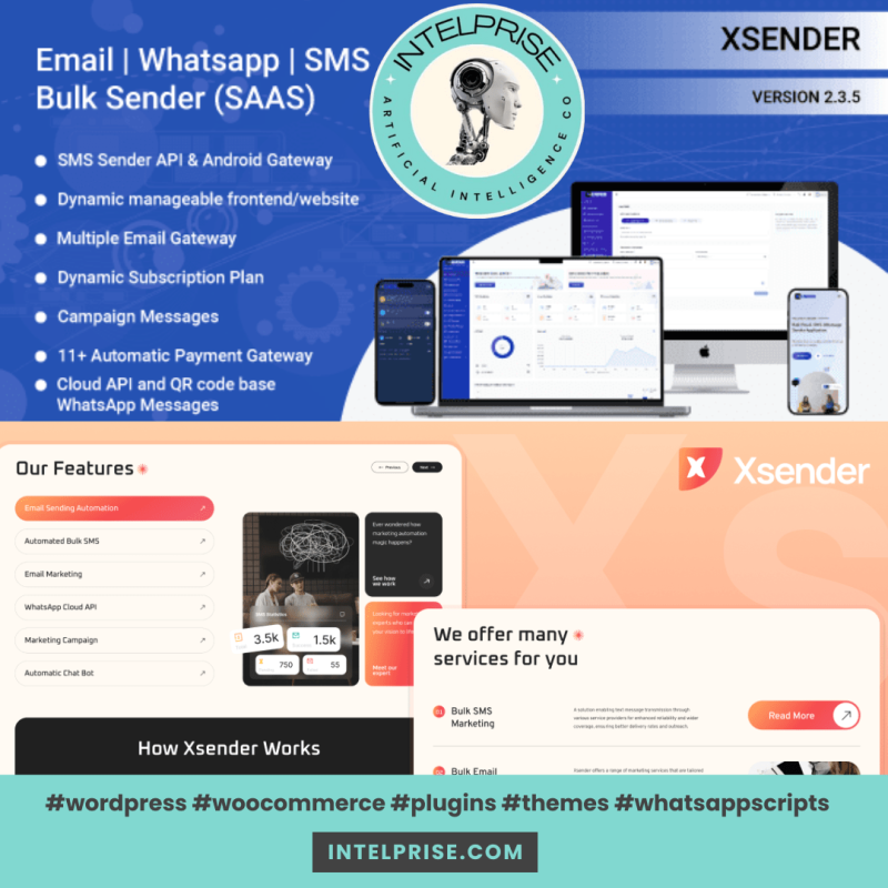 XSender 2.3.5 WhatsApp SMS Email Bulk Messaging Application