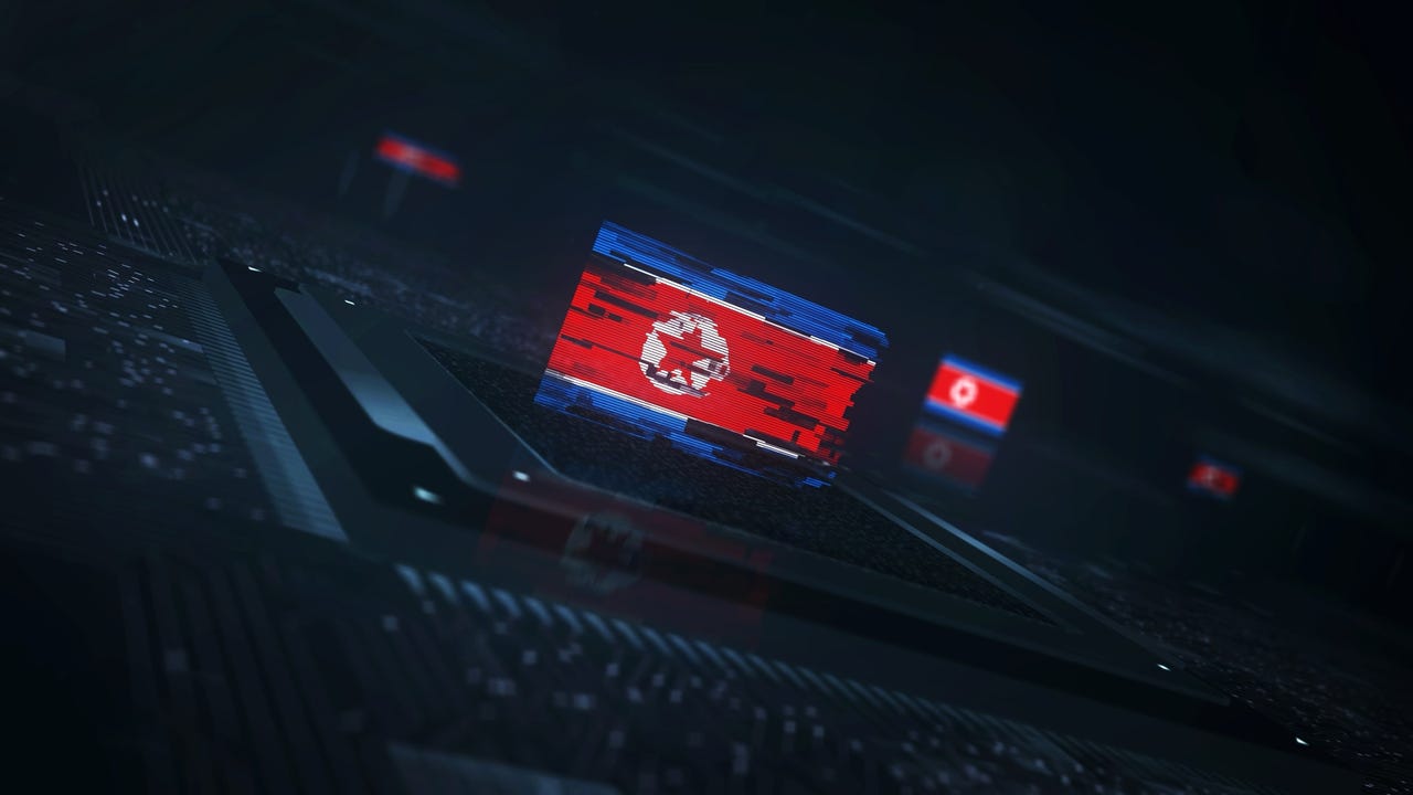 Dprk Flag On Motherboard Skorzewiak Shutterstock