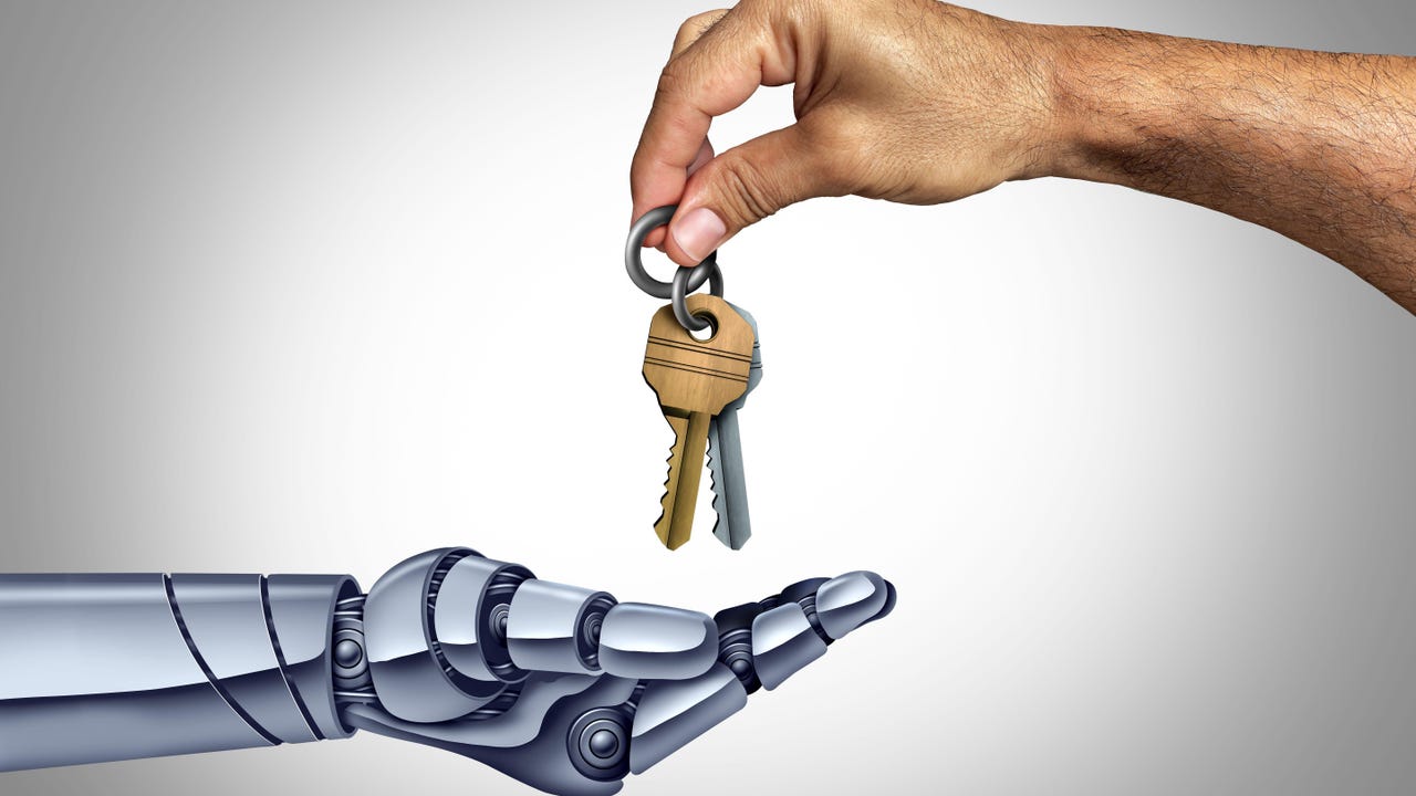 Keys Human To Robot Brain Light Alamy 82Gavf