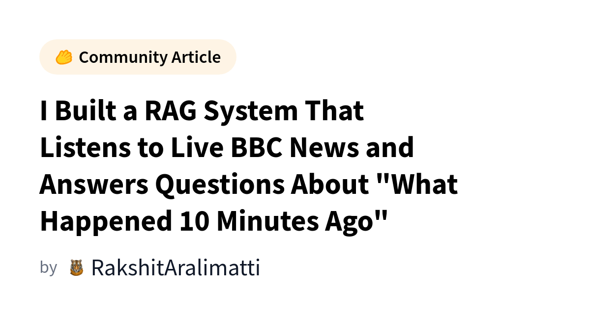 Streaming Data Rag