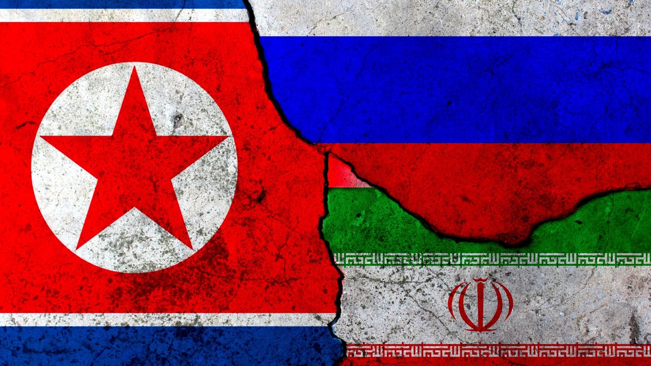 Russia Nkorea Iran Flags Zbitnev Shutterstock