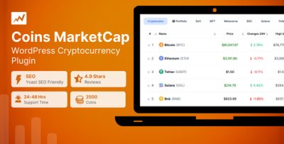 Coins MarketCap 5.8.3 WordPress Cryptocurrency Plugin