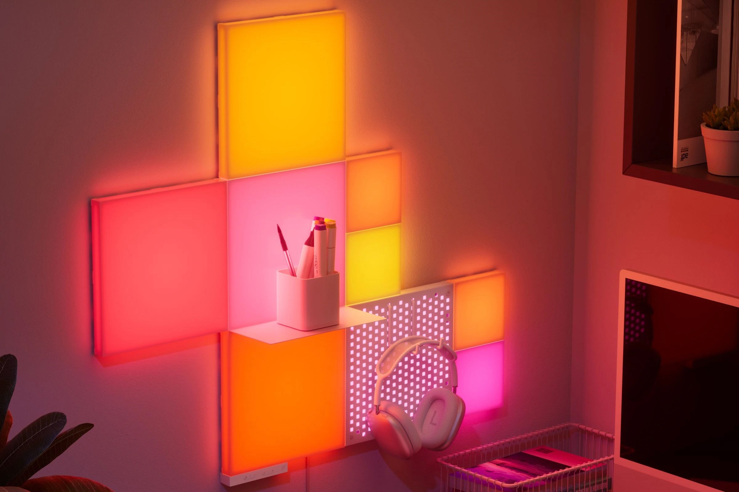 Nanoleaf’s Colorful Pegboard And Shelf Kit Is Half Off